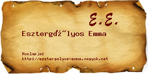 Esztergályos Emma névjegykártya